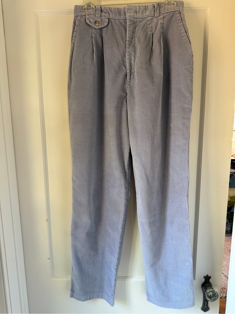 Lavender Corduroy Women's Pants - Classic Straight Fit